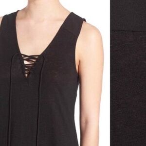 Women’s Sanctuary Linen Lace Up Sleeveless Tank Top size small 100% linen